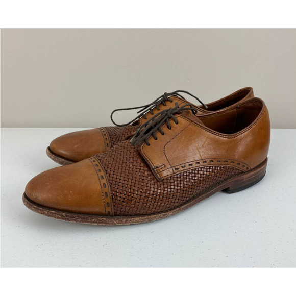 Allen Edmonds Other - Men Allen Edmonds USA New Orleans leather woven cap toe dress shoes, 10 B